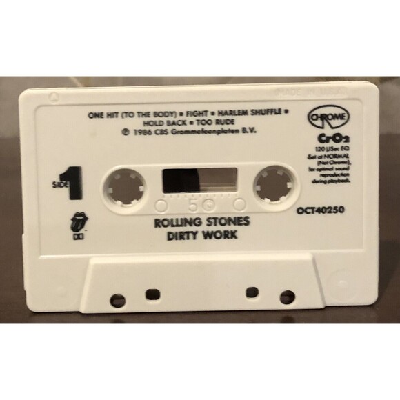 Rolling Stones Dirty Work Cassette Tape "Harlem Shuffle" - Picture 7 of 8